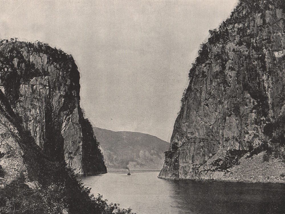 SULDAL. The Suldal gate (Suldalsporten) Suldal Lake. Norway 1895 old print